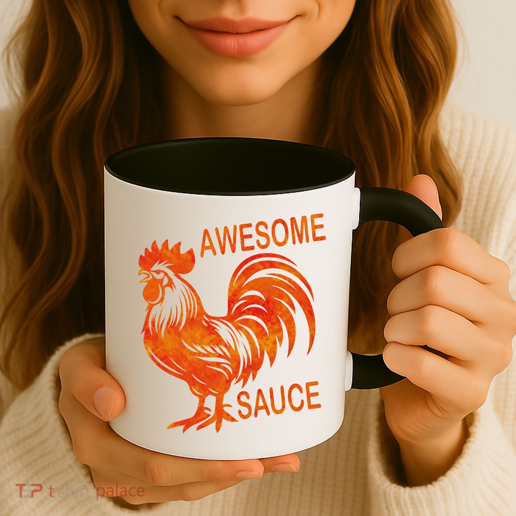 Awesome Sauce With Picture Of Rooster Coffee Mug