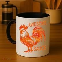Awesome Sauce With Picture Of Rooster Coffee Mug thumb 4