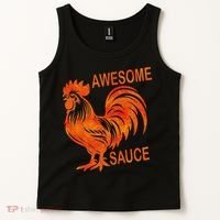 Awesome Sauce With Picture Of Rooster Tank Top thumb 2