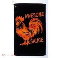 Awesome Sauce With Picture Of Rooster Golf Towel thumb 0