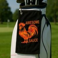 Awesome Sauce With Picture Of Rooster Golf Towel thumb 2