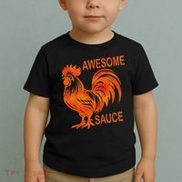 Awesome Sauce With Picture Of Rooster Toddler T-Shirt thumb 2