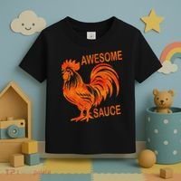 Awesome Sauce With Picture Of Rooster Toddler T-Shirt thumb 3