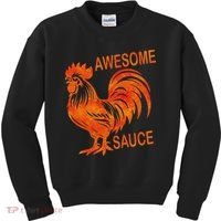 Awesome Sauce With Picture Of Rooster Kids Sweatshirt thumb 0