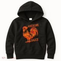 Awesome Sauce With Picture Of Rooster Kids Hoodie thumb 0