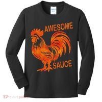Awesome Sauce With Picture Of Rooster Kids Long Sleeve Shirt thumb 0
