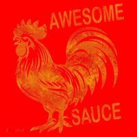 Awesome Sauce With Picture Of Rooster Santa Hat thumb 1