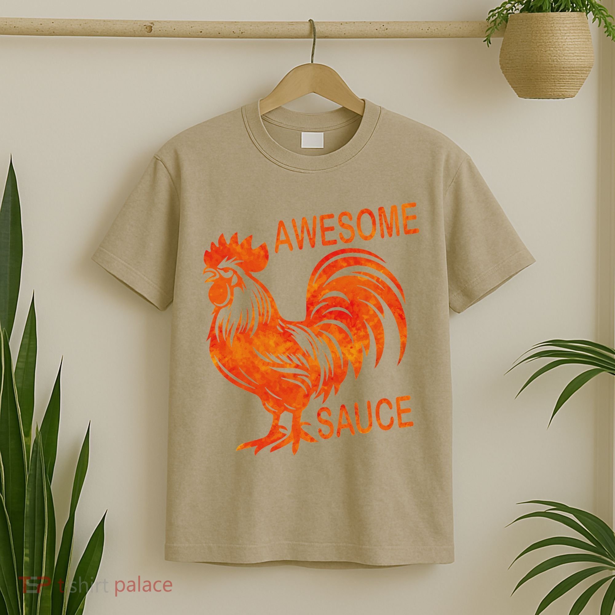 Awesome Sauce With Picture Of Rooster T-Shirt