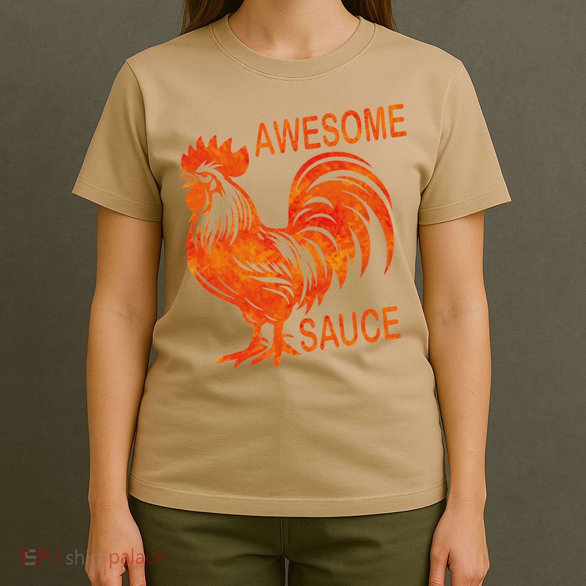 Awesome Sauce With Picture Of Rooster T-Shirt