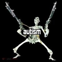 Autism Skeleton With Guns Long Sleeve Shirt thumb 2