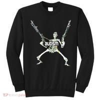 Autism Skeleton With Guns Sweatshirt thumb 0