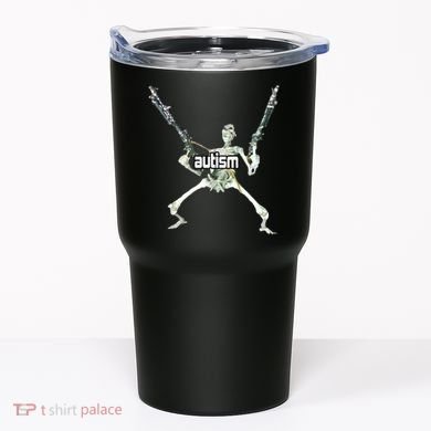 Autism Skeleton With Guns Tumbler