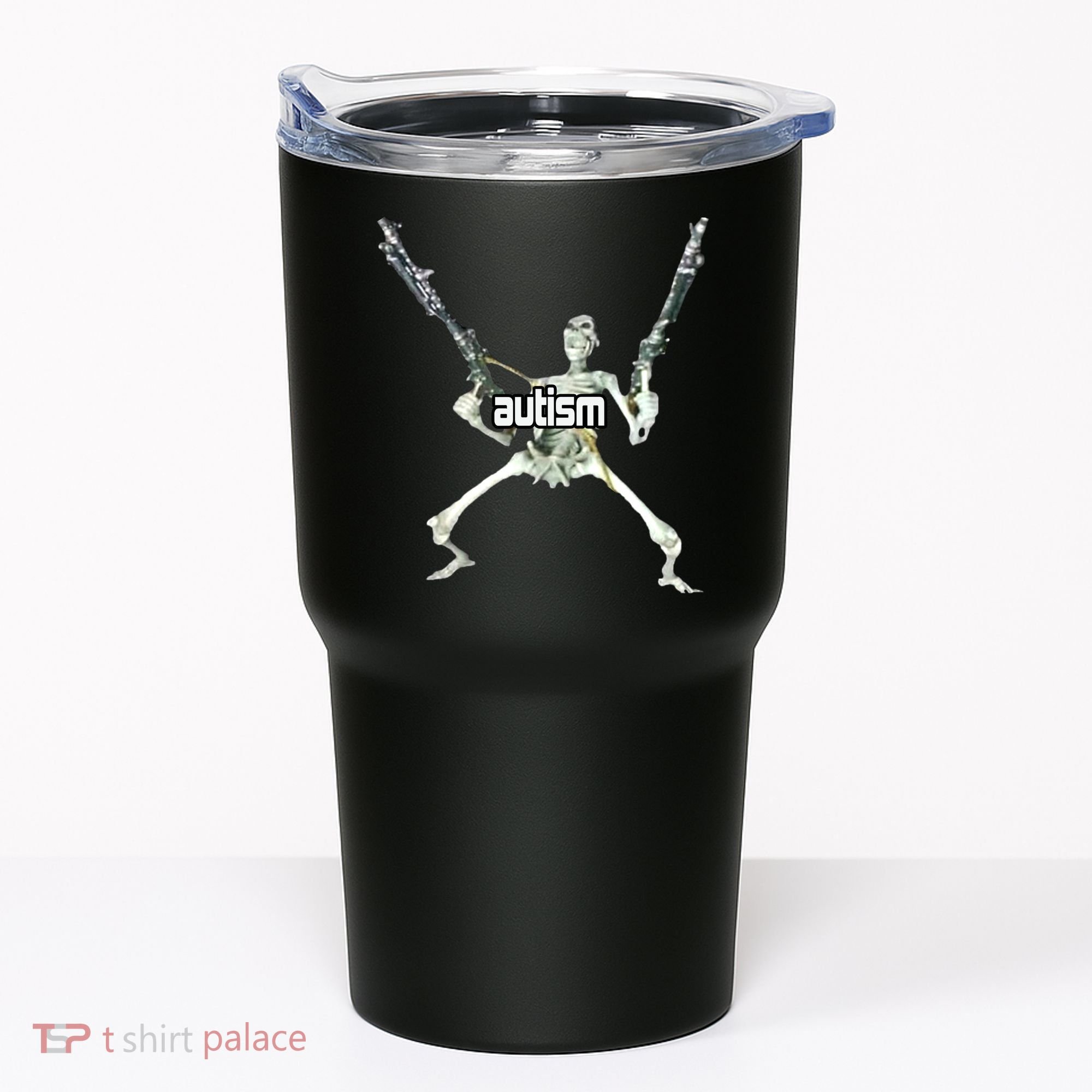 Autism Skeleton With Guns Tumbler