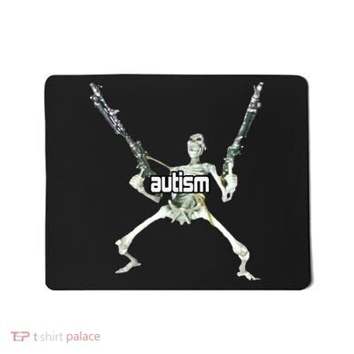 Autism Skeleton With Guns Mousepad