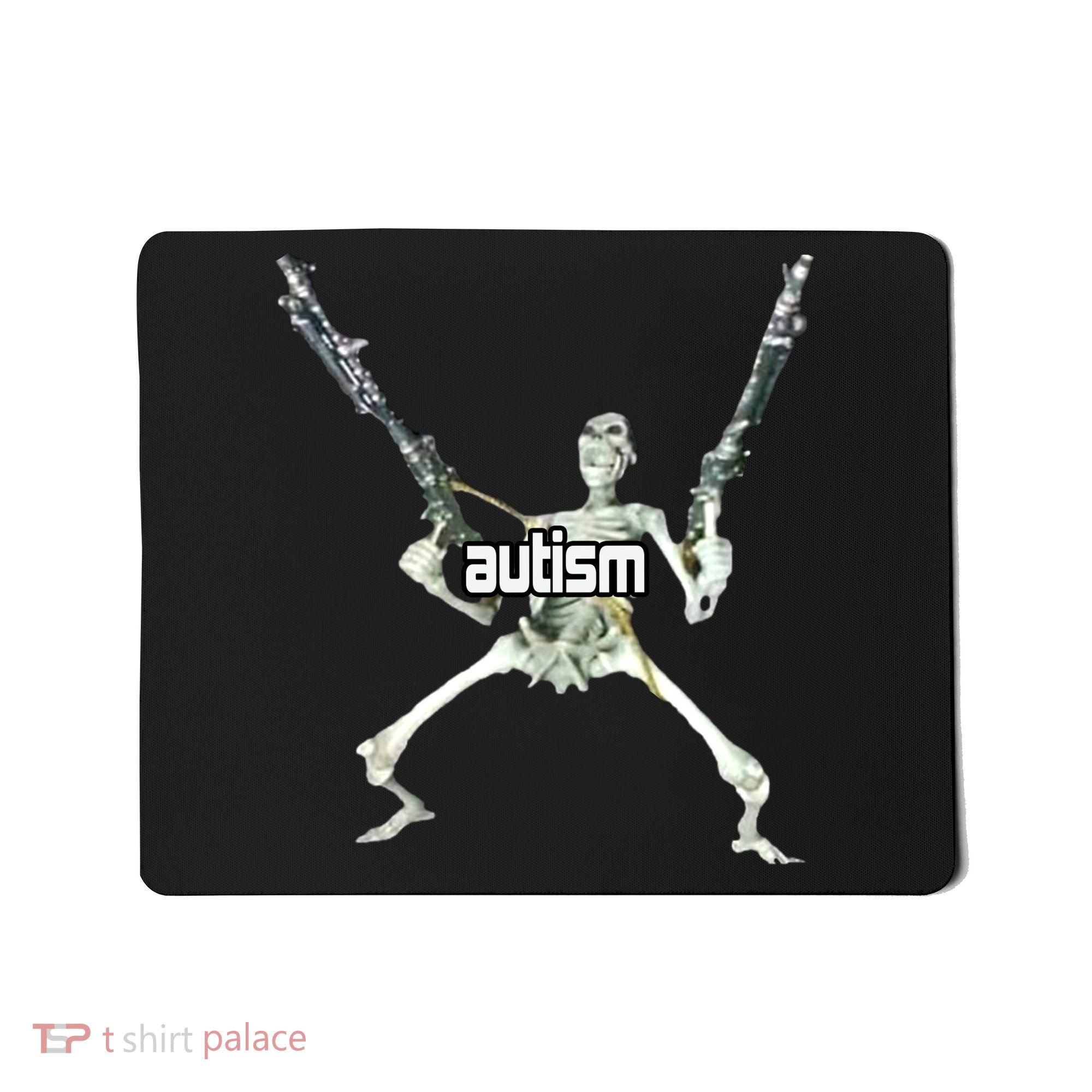 Autism Skeleton With Guns Mousepad