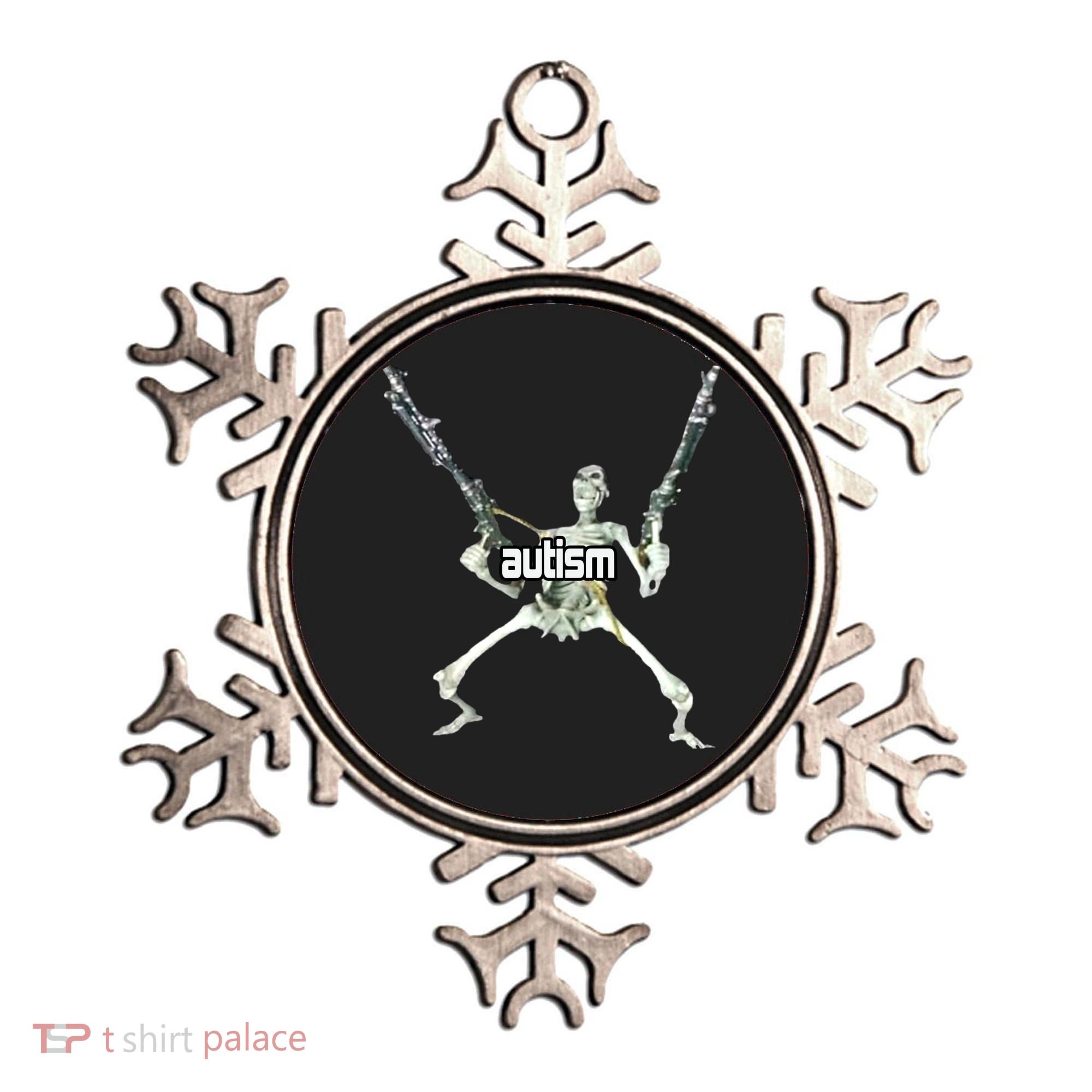 Autism Skeleton With Guns Ornament