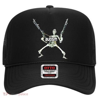 Autism Skeleton With Guns Hat