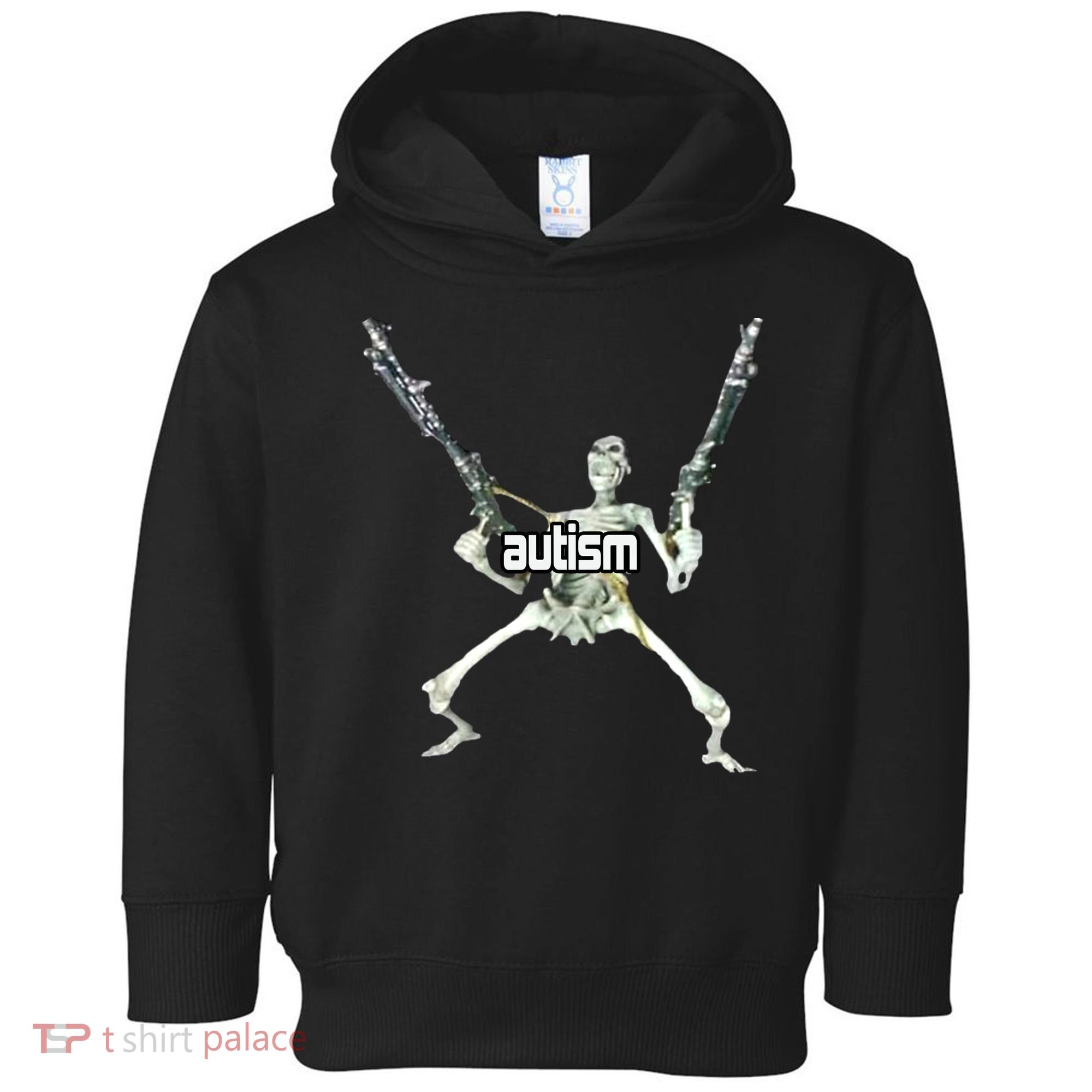 Autism Skeleton With Guns Toddler Hoodie