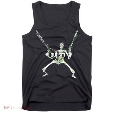 Autism Skeleton With Guns Tank Top