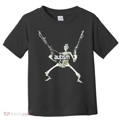 Autism Skeleton With Guns Toddler T-Shirt