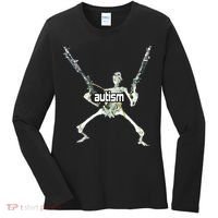 Autism Skeleton With Guns Women's Long Sleeve Shirt thumb 0