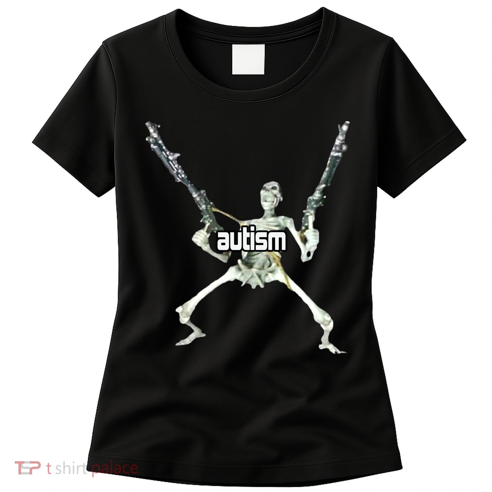 Autism Skeleton With Guns Women's T-Shirt