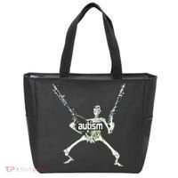 Autism Skeleton With Guns Tote Bag thumb 0