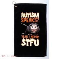 Autism Speaks Yeah I Never Stfu Golf Towel thumb 0