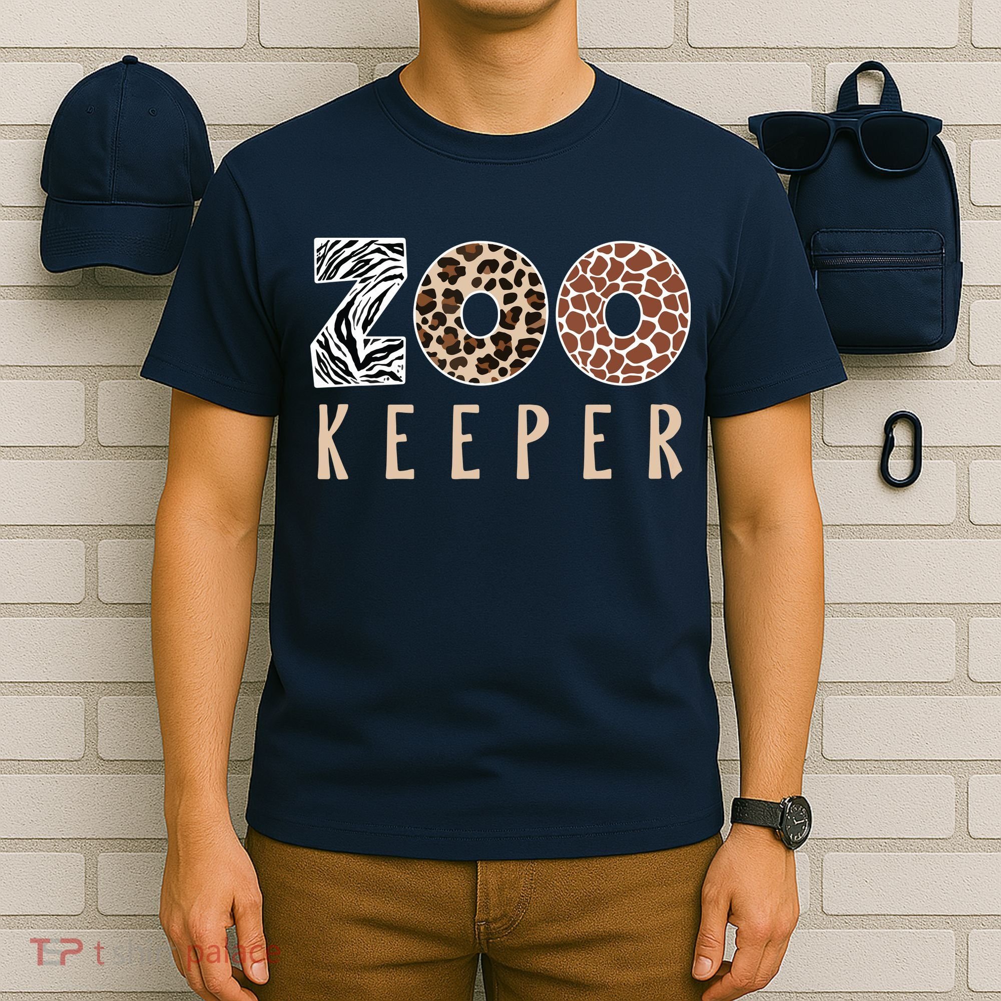 African Savanna Zoo Animal Costume Zookeeper T-Shirt