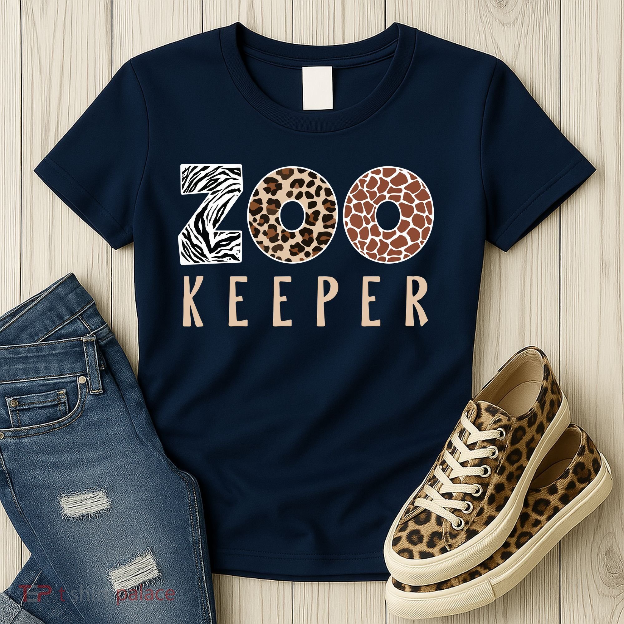 African Savanna Zoo Animal Costume Zookeeper Women's T-Shirt