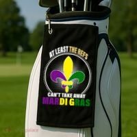 At Least The Refs Can't Take Away Mardi Gras Golf Towel thumb 2