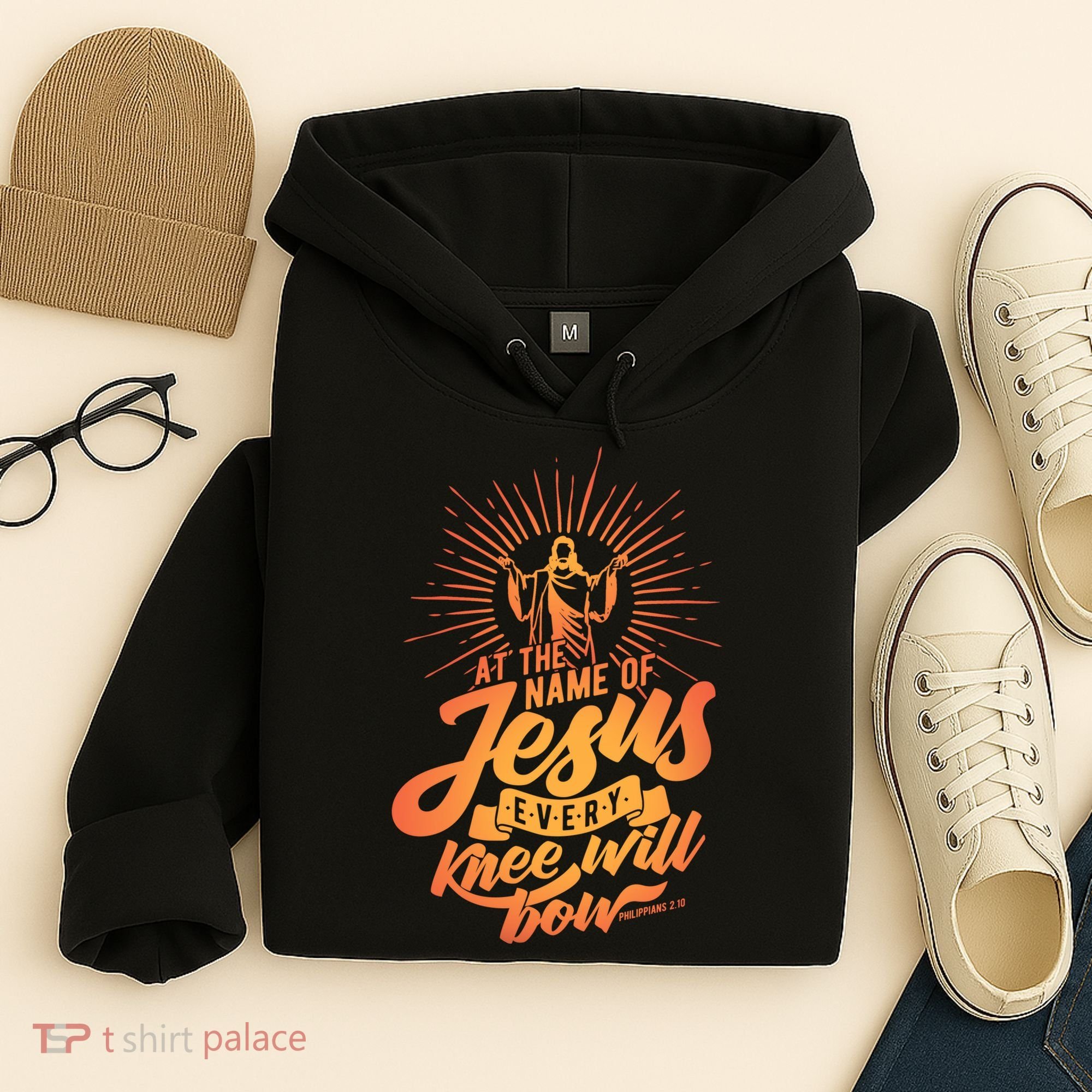 At The Name Of Jesus Every Knee Will Bow Hoodie