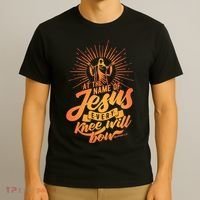 At The Name Of Jesus Every Knee Will Bow T-Shirt thumb 3