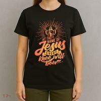 At The Name Of Jesus Every Knee Will Bow T-Shirt thumb 4