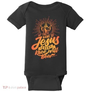 At The Name Of Jesus Every Knee Will Bow Baby Bodysuit