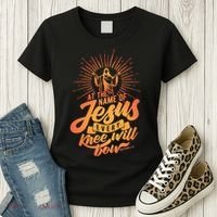 At The Name Of Jesus Every Knee Will Bow Women's T-Shirt thumb 3