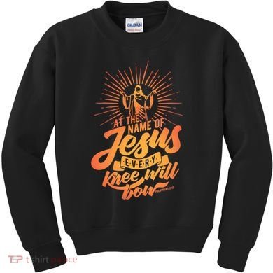 At The Name Of Jesus Every Knee Will Bow Kids Sweatshirt
