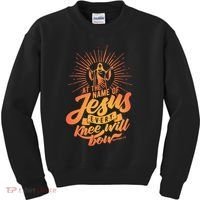 At The Name Of Jesus Every Knee Will Bow Kids Sweatshirt thumb 0