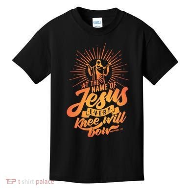 At The Name Of Jesus Every Knee Will Bow Kids T-Shirt