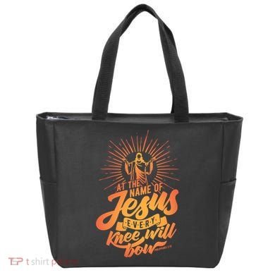 At The Name Of Jesus Every Knee Will Bow Tote Bag