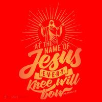 At The Name Of Jesus Every Knee Will Bow Santa Hat thumb 1