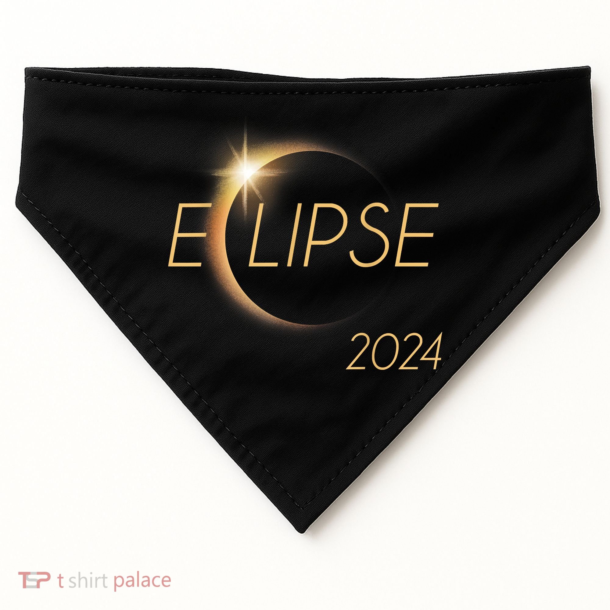 America Totality 04 08 24 Total Solar Eclipse 2024 USA-Made Doggie Bandana