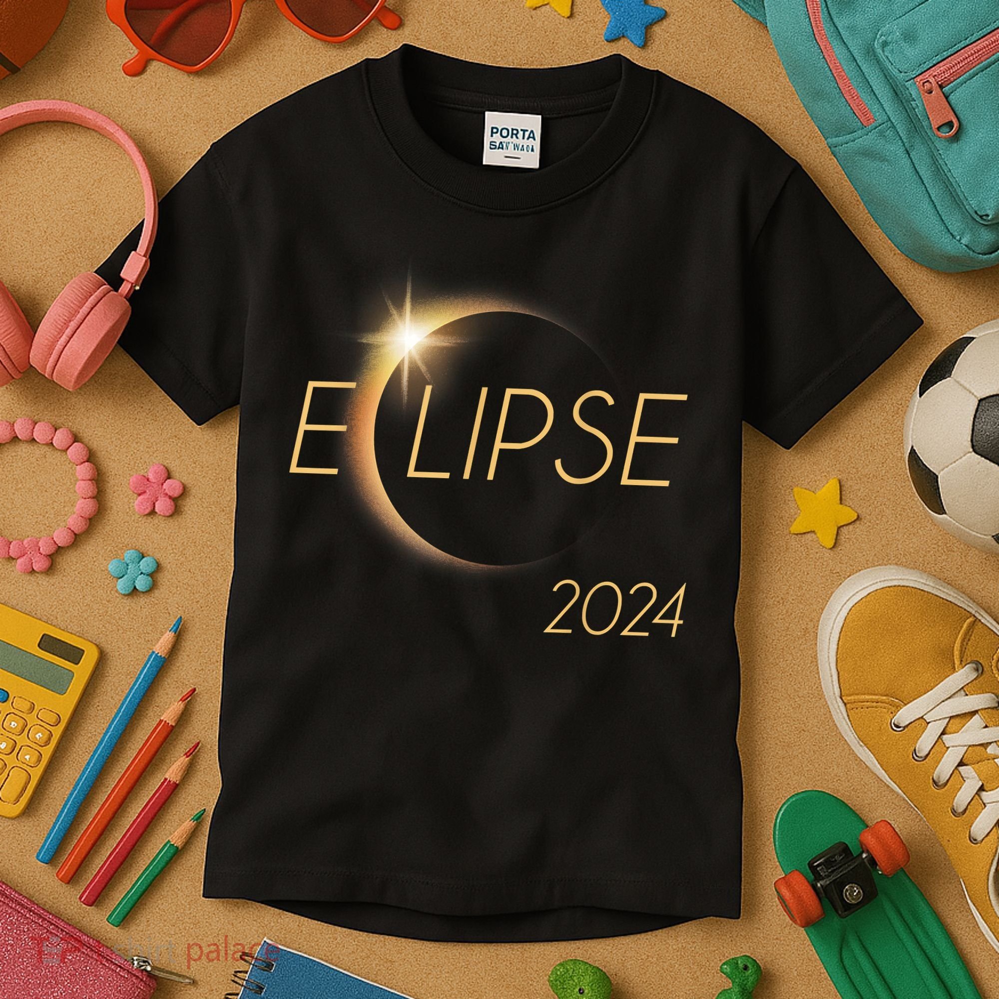 America Totality 04 08 24 Total Solar Eclipse 2024 Kids T-Shirt