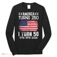 America Turns 250 I Turn 50 1976 50th Birthday Long Sleeve Shirt thumb 0