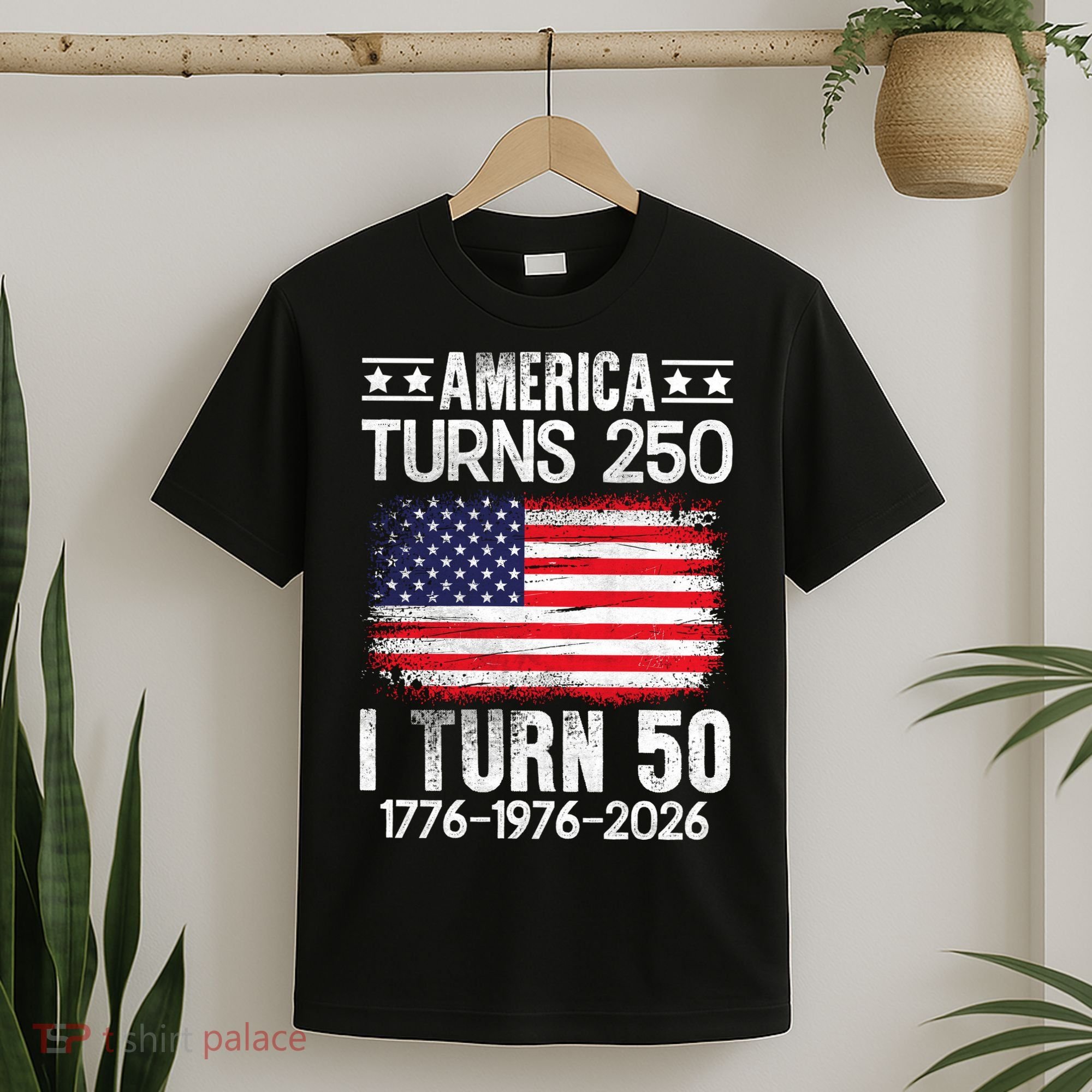 America Turns 250 I Turn 50 1976 50th Birthday T-Shirt