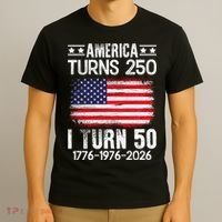 America Turns 250 I Turn 50 1976 50th Birthday T-Shirt thumb 3