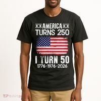 America Turns 250 I Turn 50 1976 50th Birthday Tall T-Shirt thumb 2