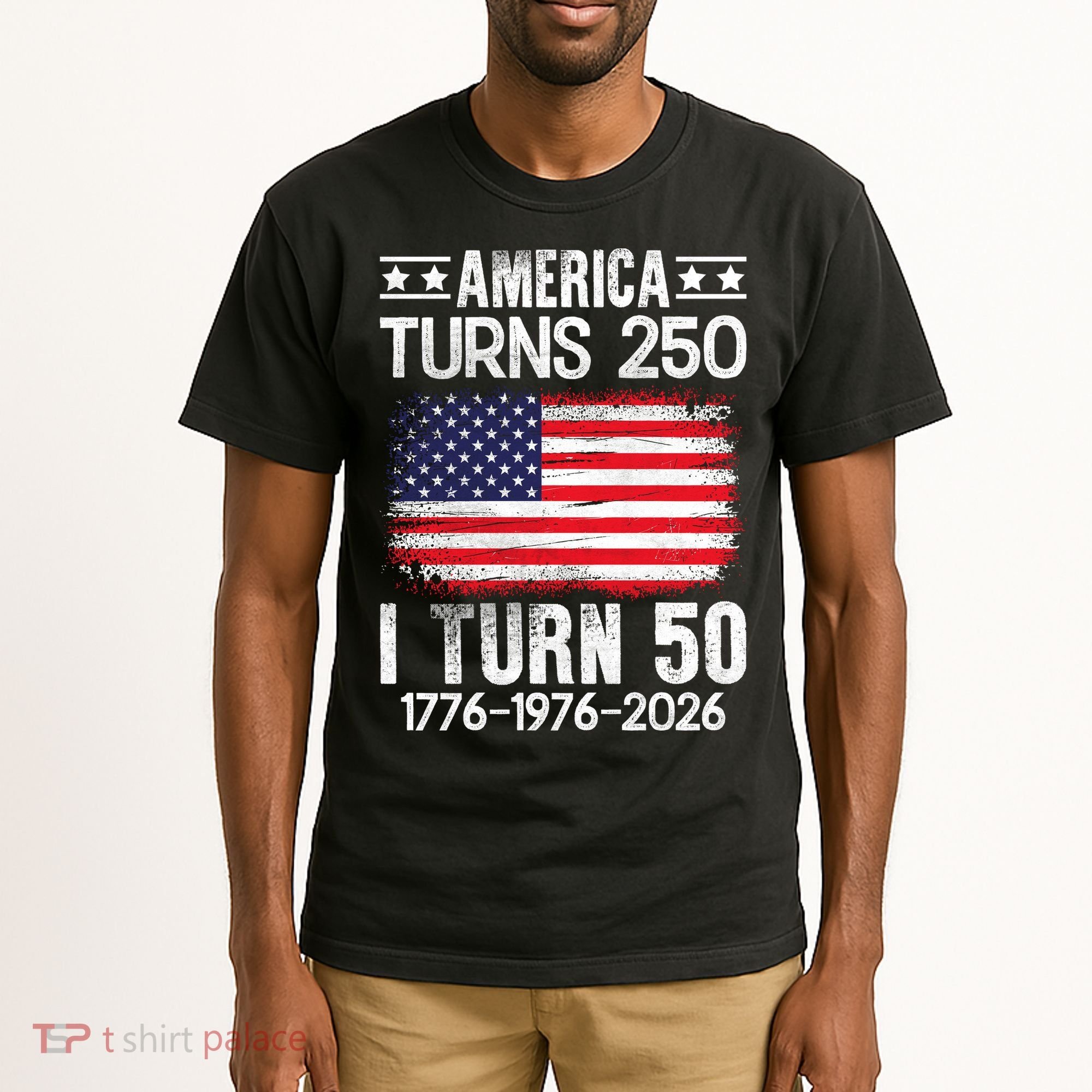 America Turns 250 I Turn 50 1976 50th Birthday Tall T-Shirt