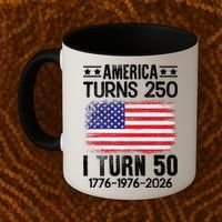 America Turns 250 I Turn 50 1976 50th Birthday Coffee Mug thumb 2