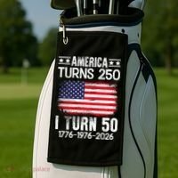 America Turns 250 I Turn 50 1976 50th Birthday Golf Towel thumb 2
